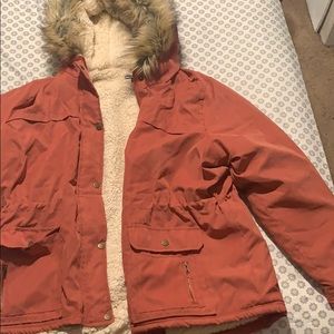*NEW* Peach Hooded Puffer Coat